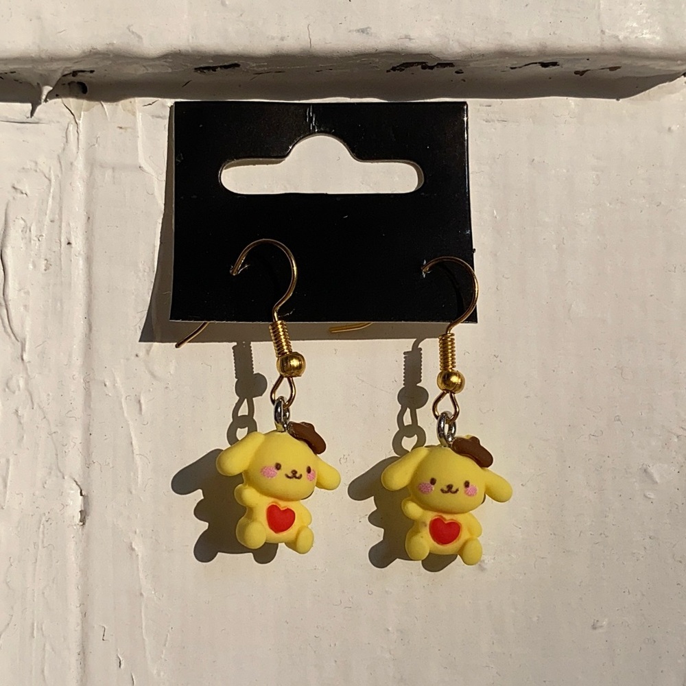 Handmade Sanrio Pompompurin Kawaii Earrings STAINLESS STEEL